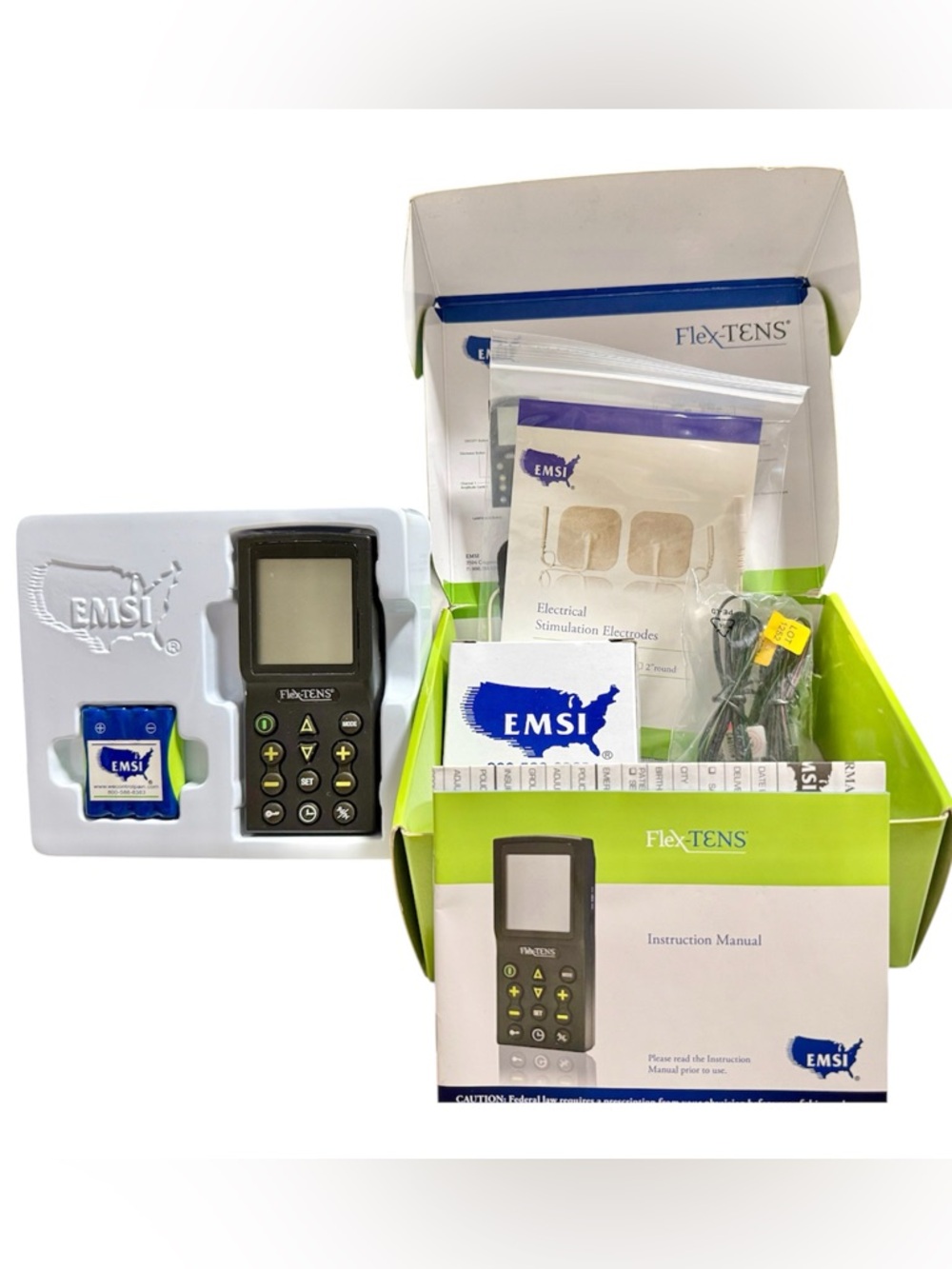 EMSI FLEX-MI Muscle Stimulator TENS/NMES Therapy Unit Recovery Rehab Pain Relief